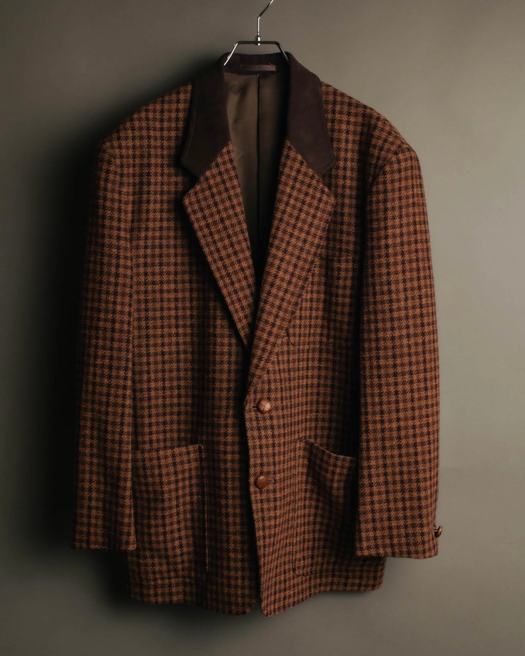 “Christian Dior Monsieur” 80’s-90’s houndstooth wool tailored jacket