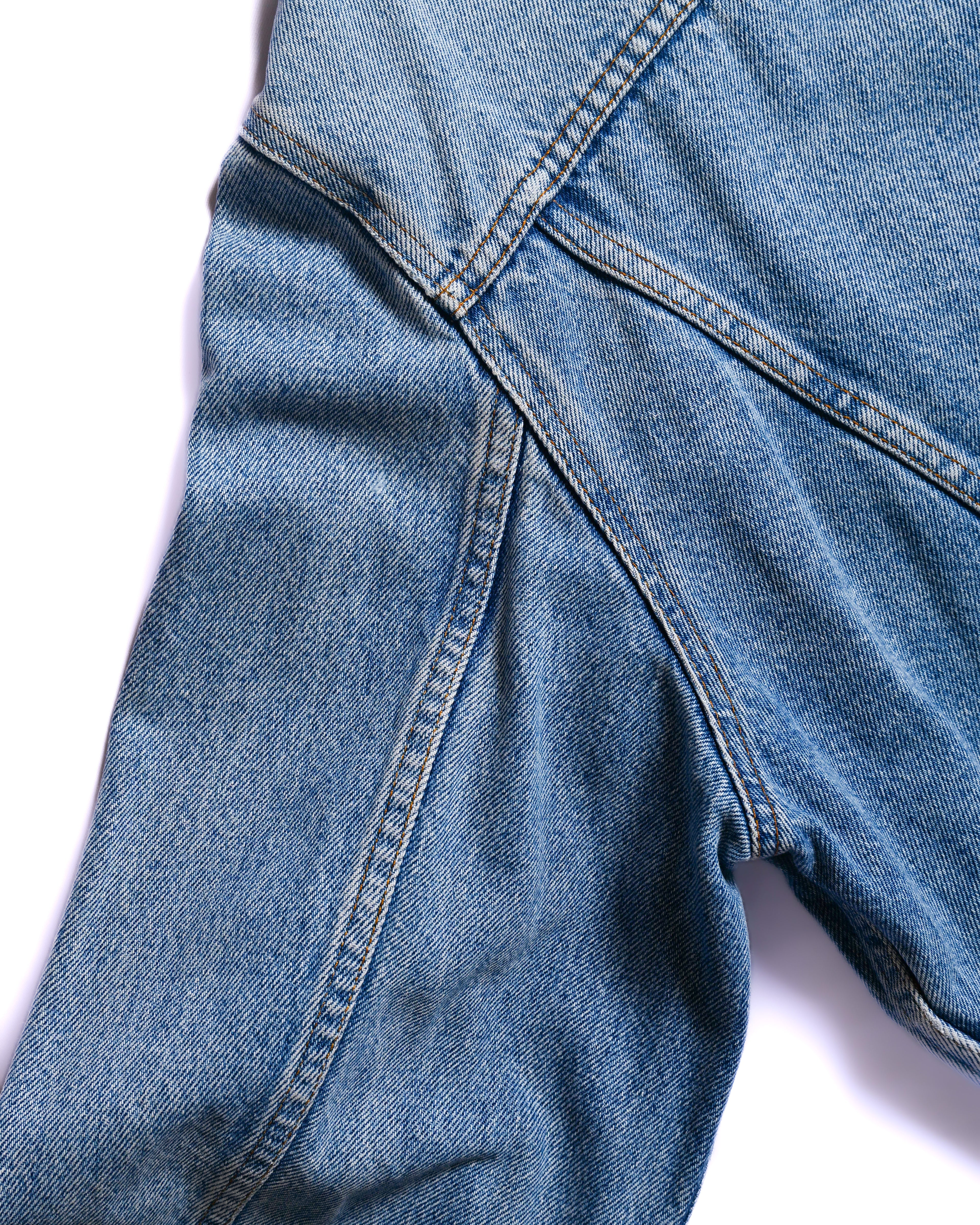 LEVI’S/ Oversized No Collar Denim Jacket Light Blue