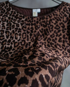 "DOLCE & GABBANA" Leopard print short cut and sew