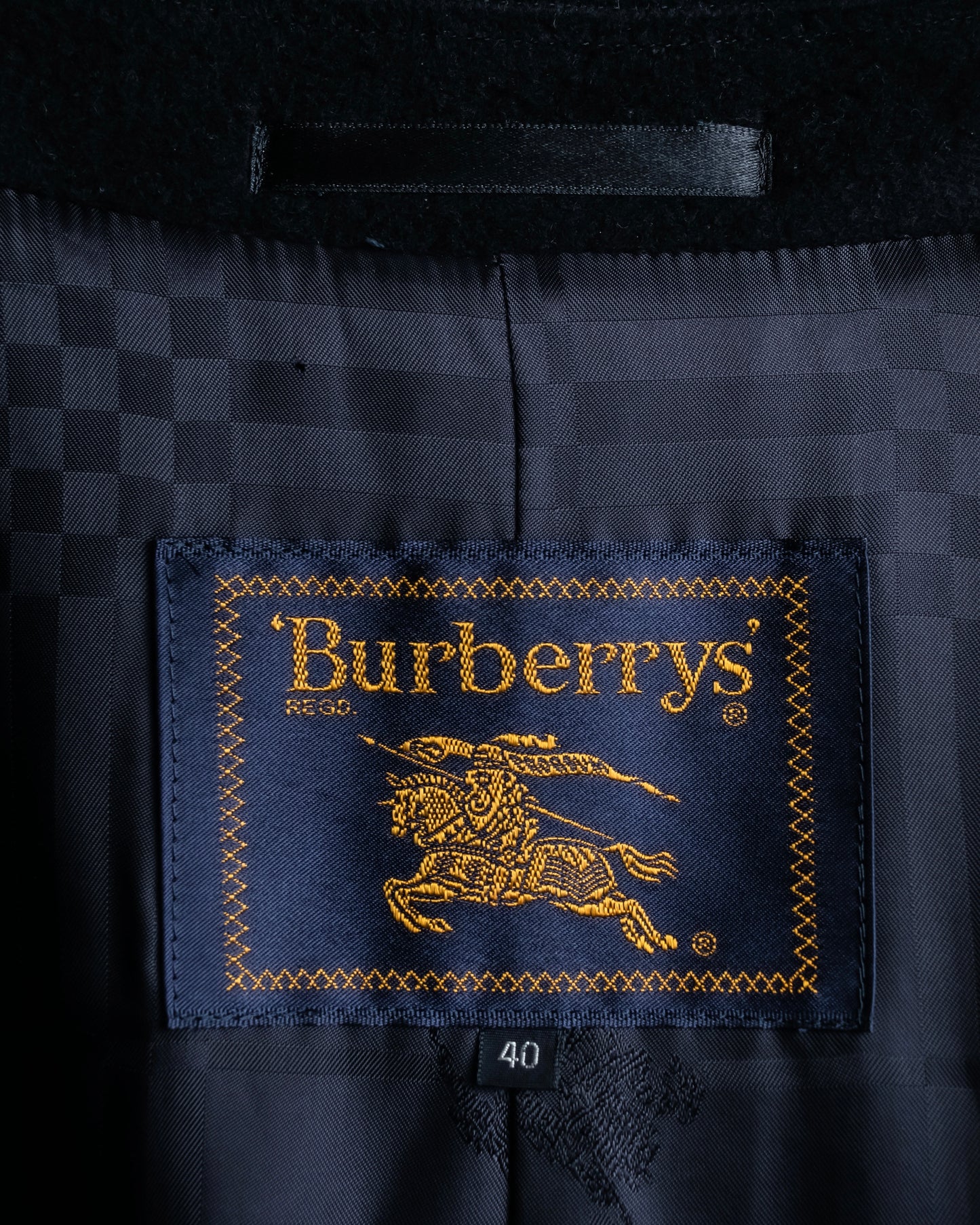 "BURBERRYS" Fly front cashmere blend soutien collar long coat