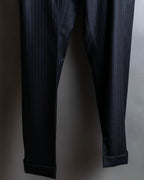 "BURBERRY" 2B tailored jacket & tapered silhouette slacks pinstripe pattern set up