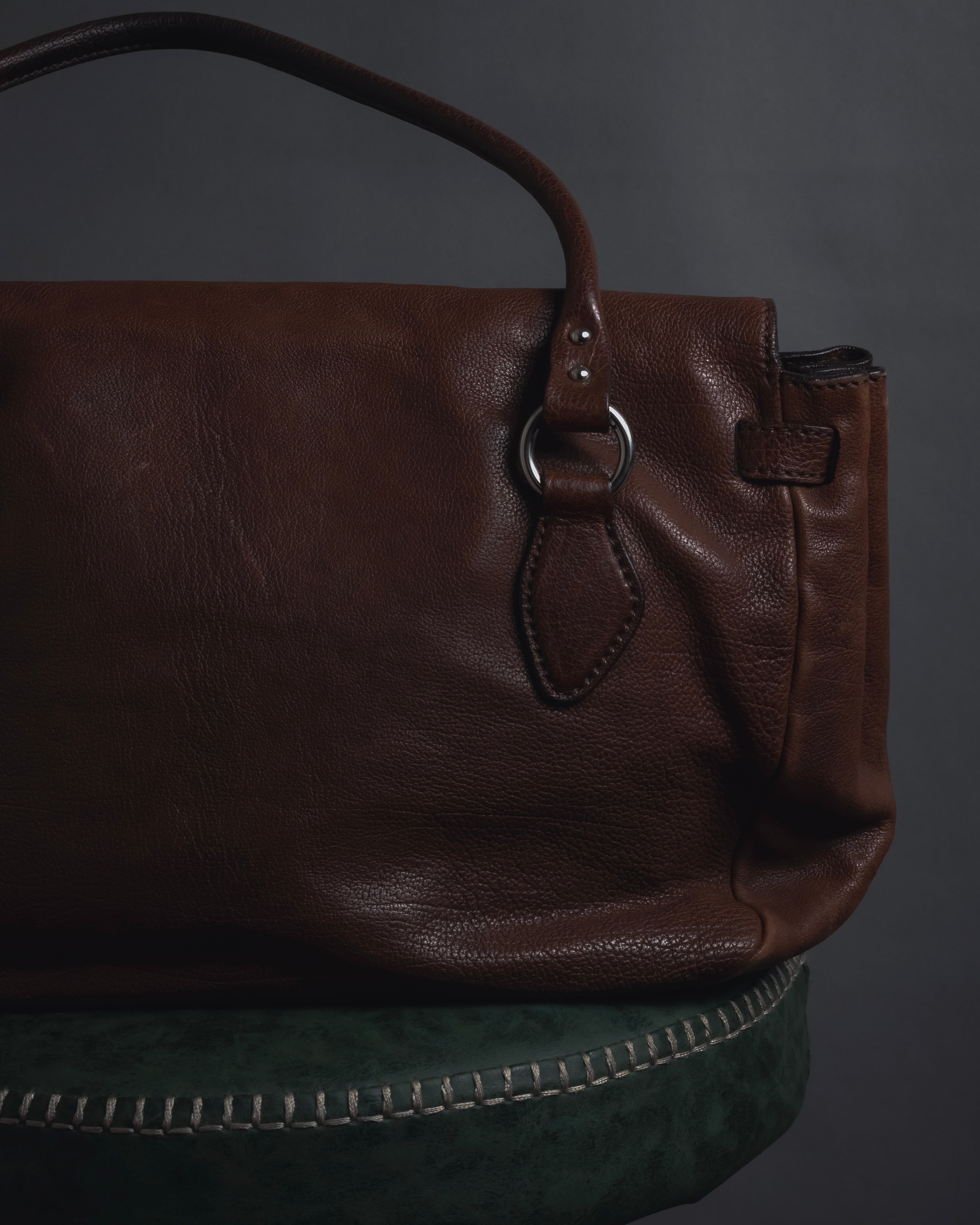 "JIL SANDER" 90’s-00’s Functional pocket leather satchel bag