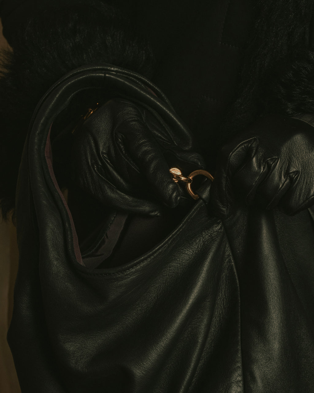 -SPECIAL- “LOEWE” Calle oversized padlock leather bag