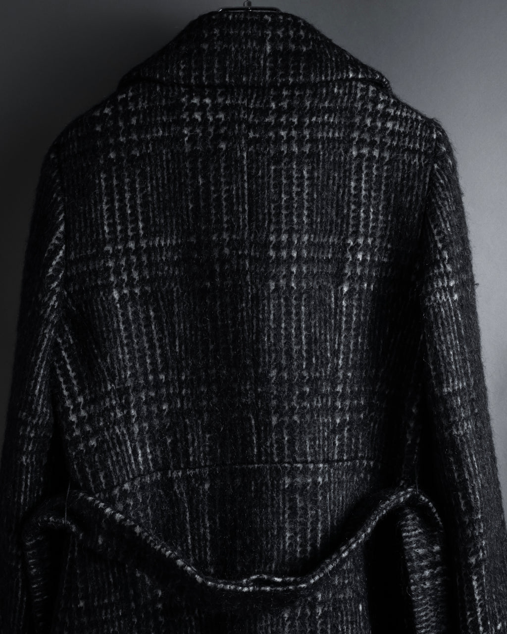 “MAX&Co.” Double-breasted houndstooth tweed coat