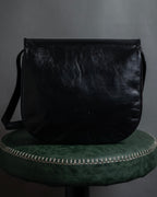 "YVES SAINT LAURENT" 80's-90's Logo engraved tassel detail bag