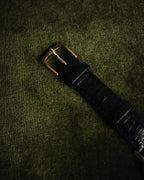 “Yves Saint Laurent” 80’s-90’s coin edge quartz leather watch