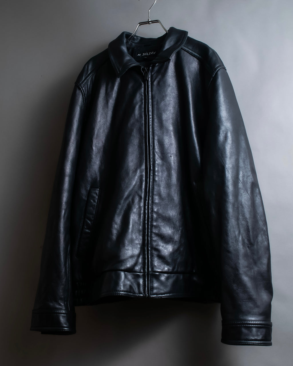 "M. JULIAN" High quality leather single riders blouson