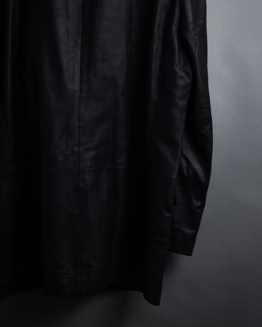 "HUGO BOSS" Oversized calf leather tailored jacket