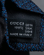 "GUCCI" Navy micro pattern silk necktie