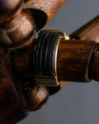 "CHAUMET" Onyx black gold combination ring