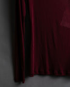 "YOHJI YAMAMOTO FEMME" 13SS Burgundy color sheer pullover