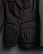 "GIVENCHY" Military patch pocket detail tailored jacket