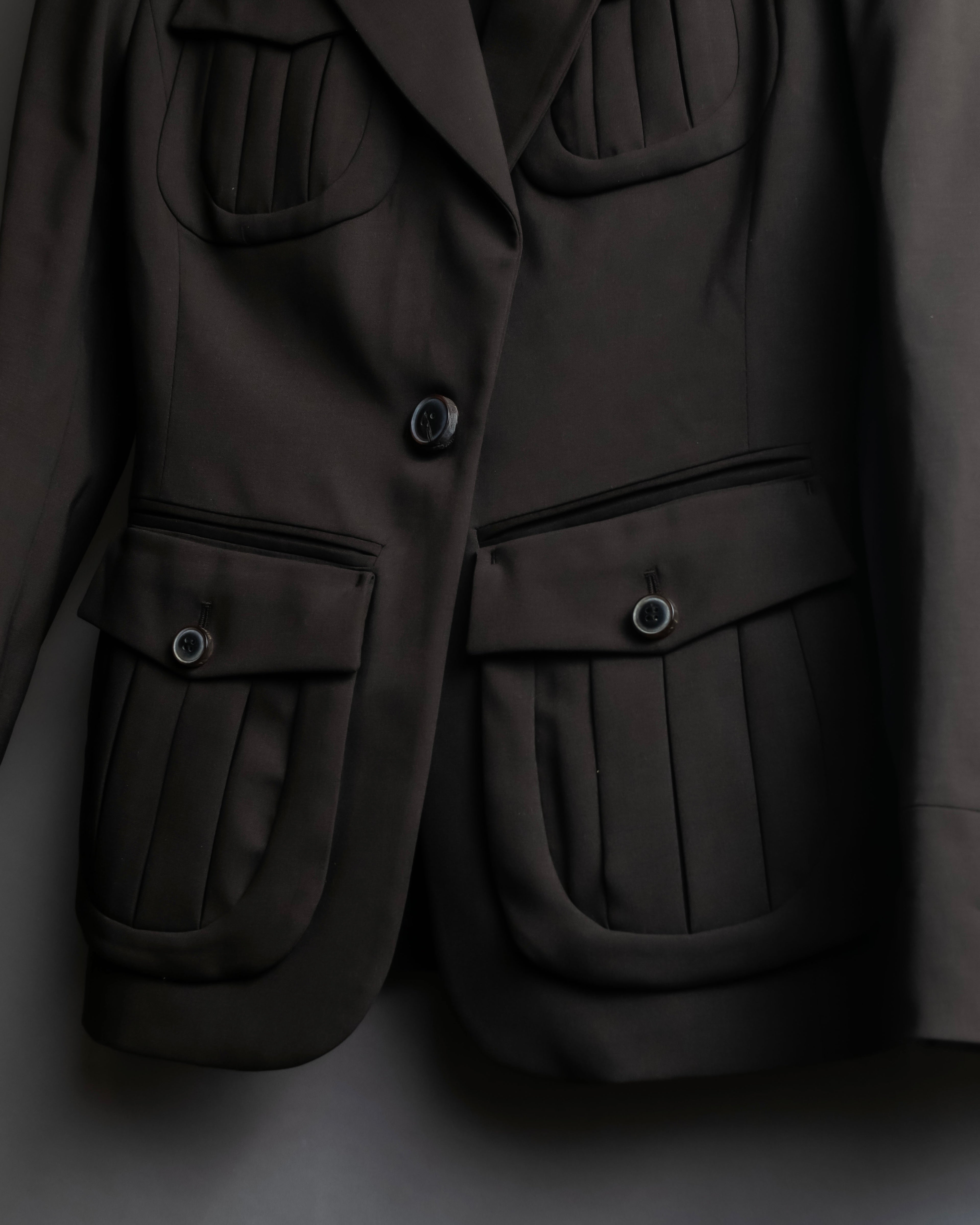 "GIVENCHY" Military patch pocket detail tailored jacket