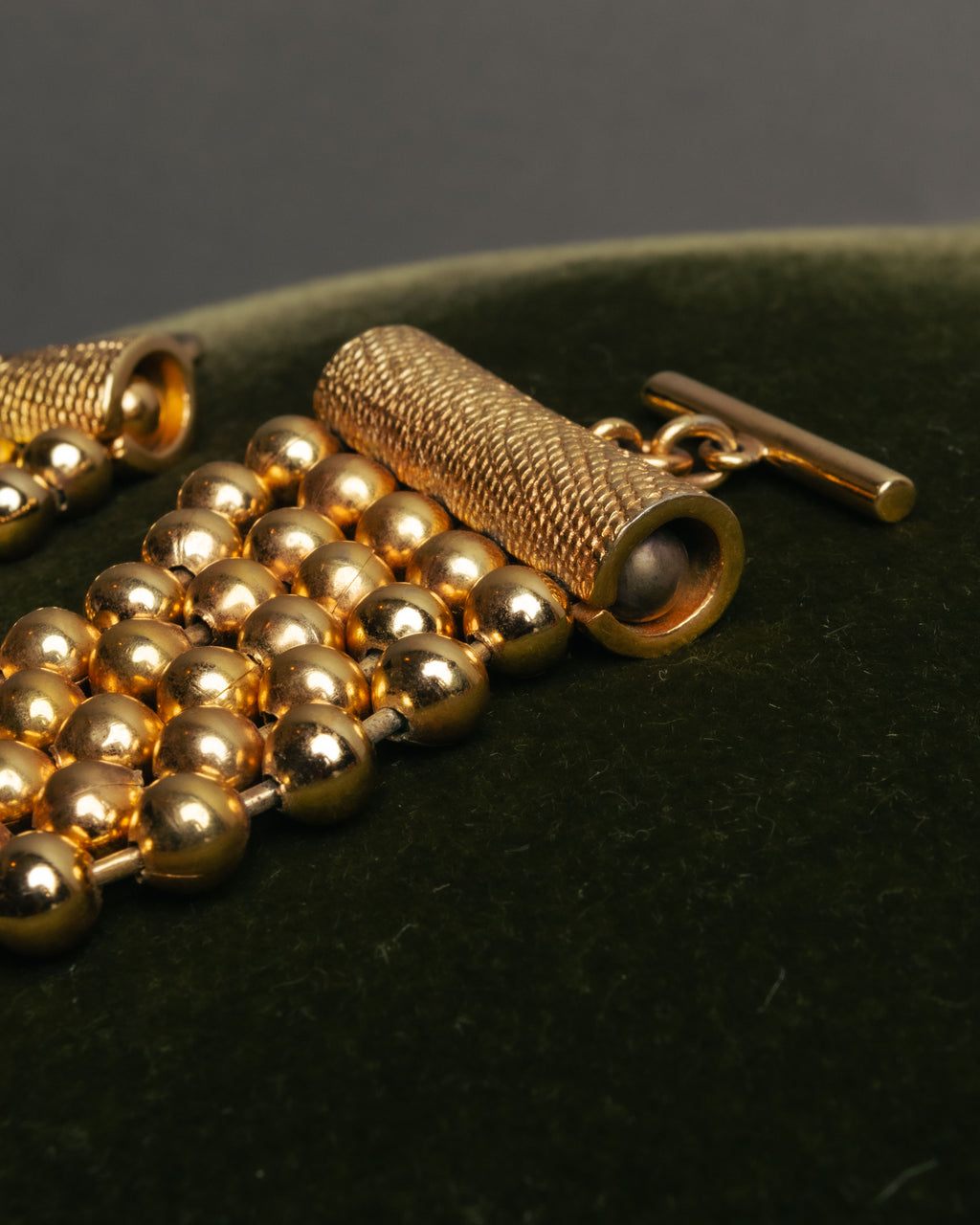 -SPECIAL- “Christian Dior” 70’s-80’s Five strand gold ball chain bracelet