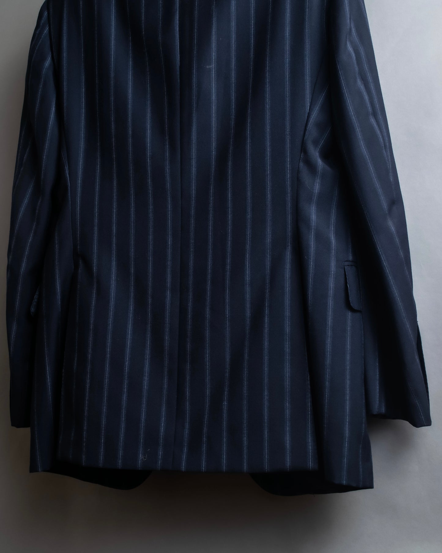 "GUCCI" Notch drop shaped tailored jacket & tapered silhouette slacks stripe set up