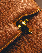 -SPECIAL- "Hermès" 80's Structured leather shoulder bag