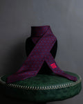 "HERMES" Geometric pattern silk necktie