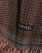 "CHANEL" 80's-90's Elegant silk scarf