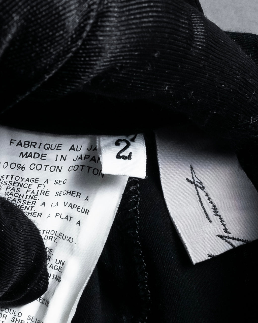 "YOHJI YAMAMOTO" 11SS Minimalist design skirt-like silhouette wide slacks