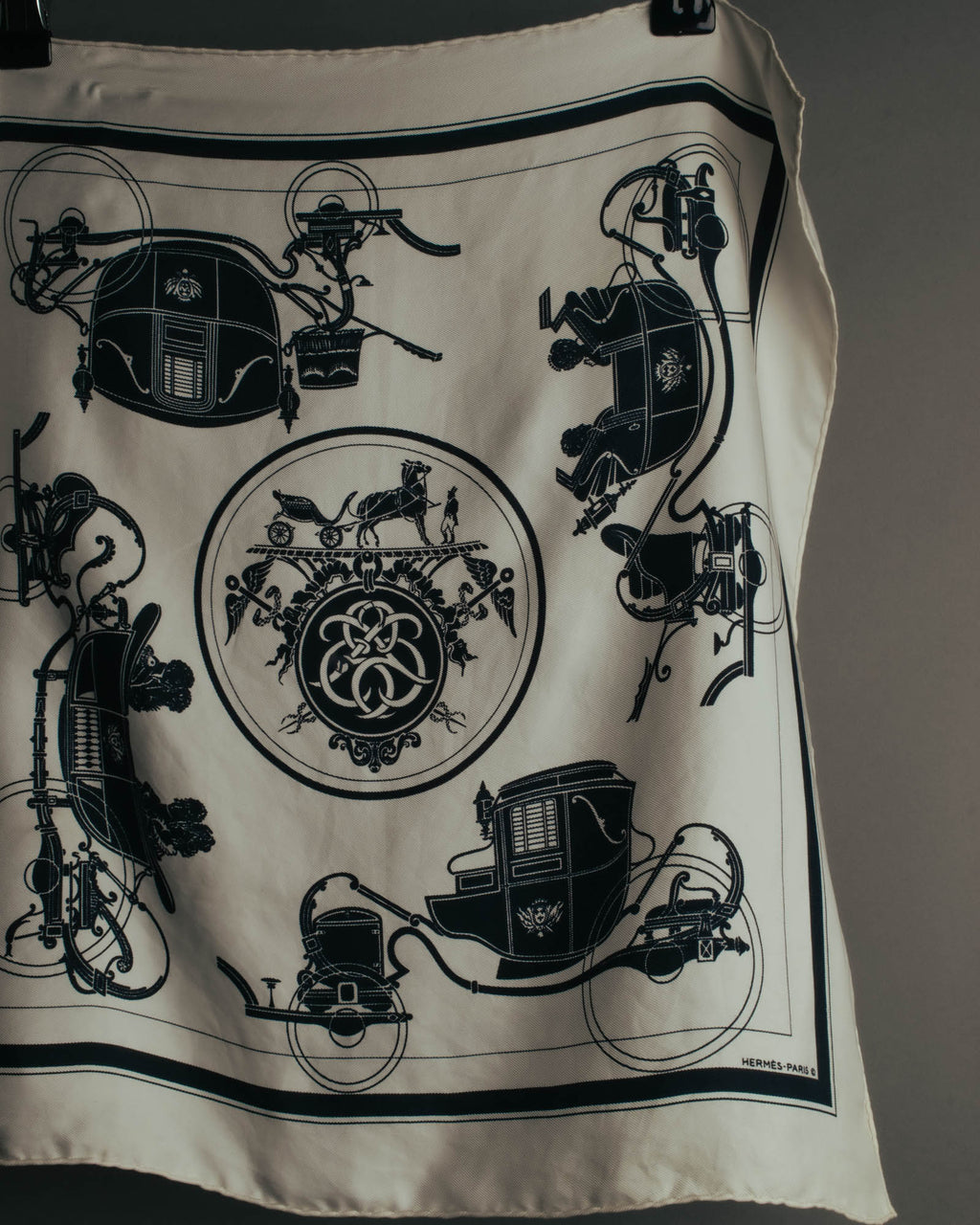 "Hermès" Classic ex libris silk scarf