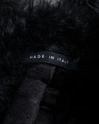 -SPECIAL- "GUCCI" 90's-00's Leather combination fur long coat