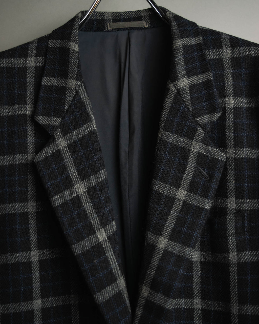 "COMME des GARÇONS HOMME"
90's Oversized wool checked tailored jacke