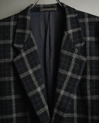 "COMME des GARÇONS HOMME"
90's Oversized wool checked tailored jacke