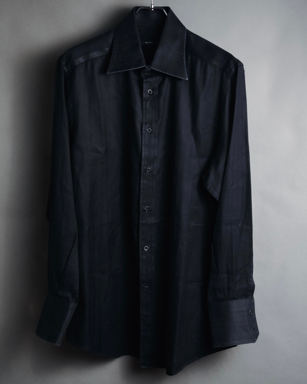 "GUCCI" 2008-2010 Herringbone wide collar dress shirt
