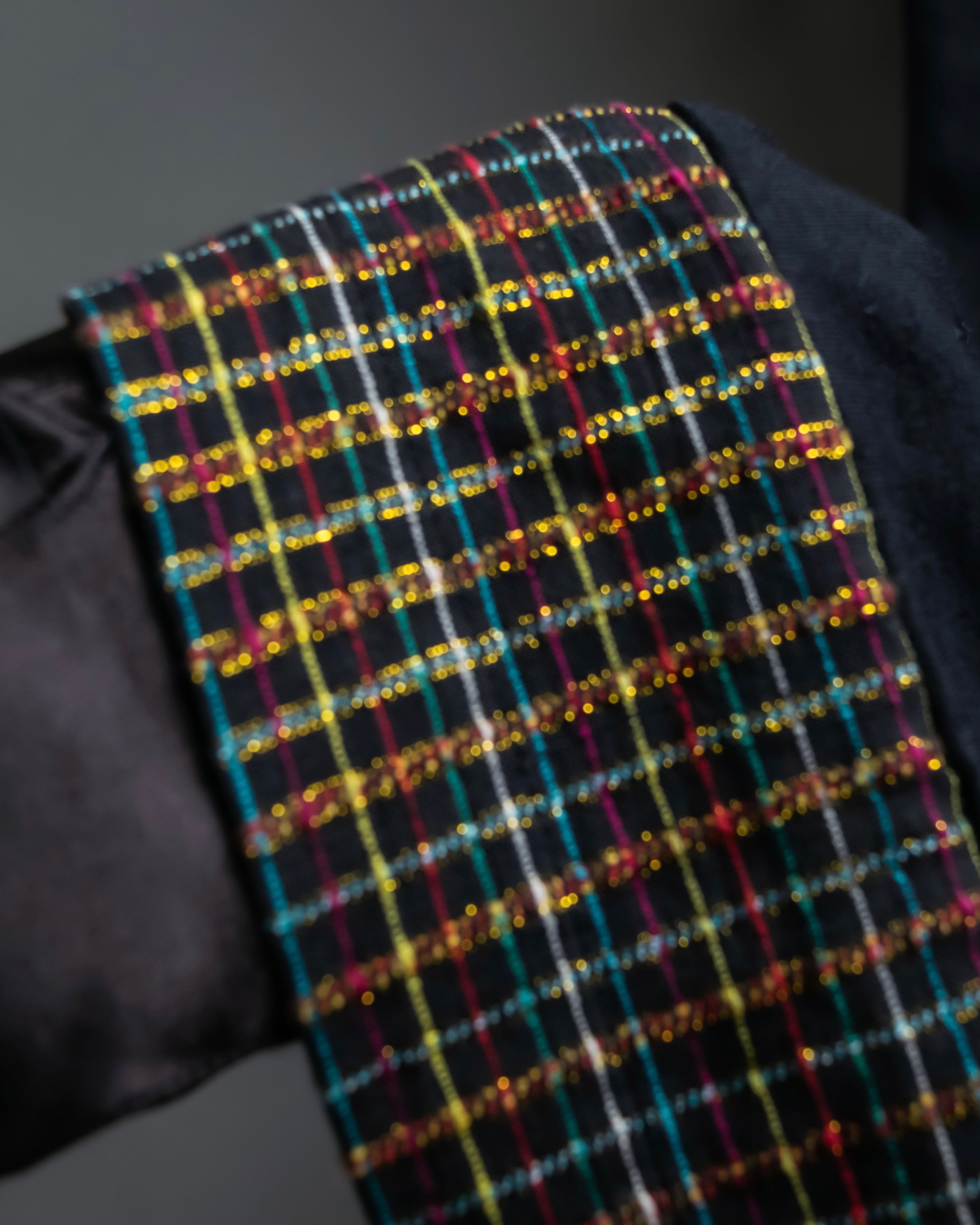 “JUNYA WATANABE” narrow waist  lame designed hem long dress