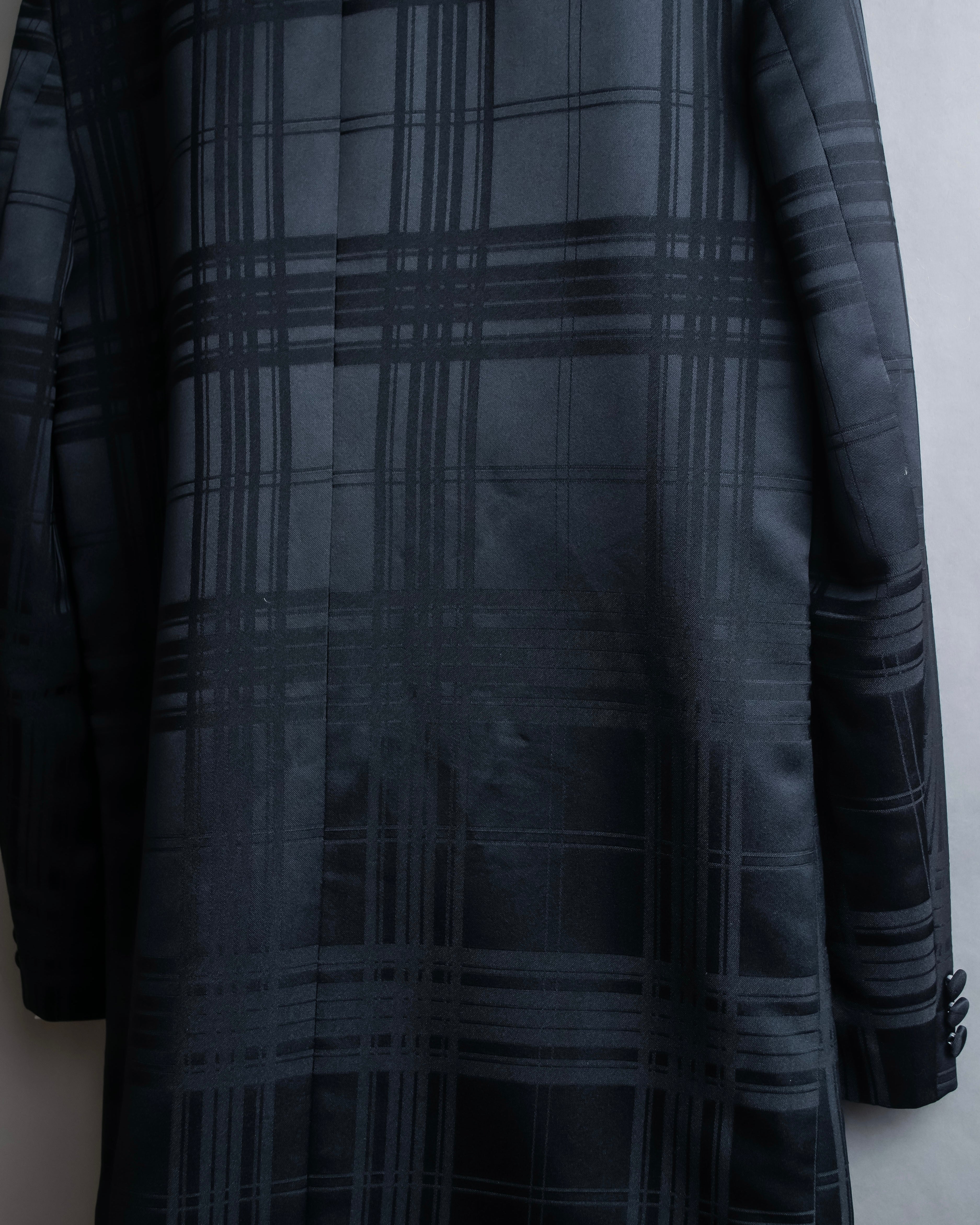 Vintage geometric check oversized tailored jacket