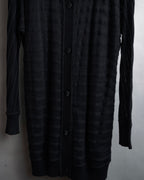 “Maison Martin Margiela” 2000’s Sheer shadow stripe long cardigan