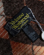 "Vivienne Westwood" Orb & argyle pattern long muffler