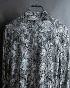 "GUCCI" Monotone floral print wrap dress