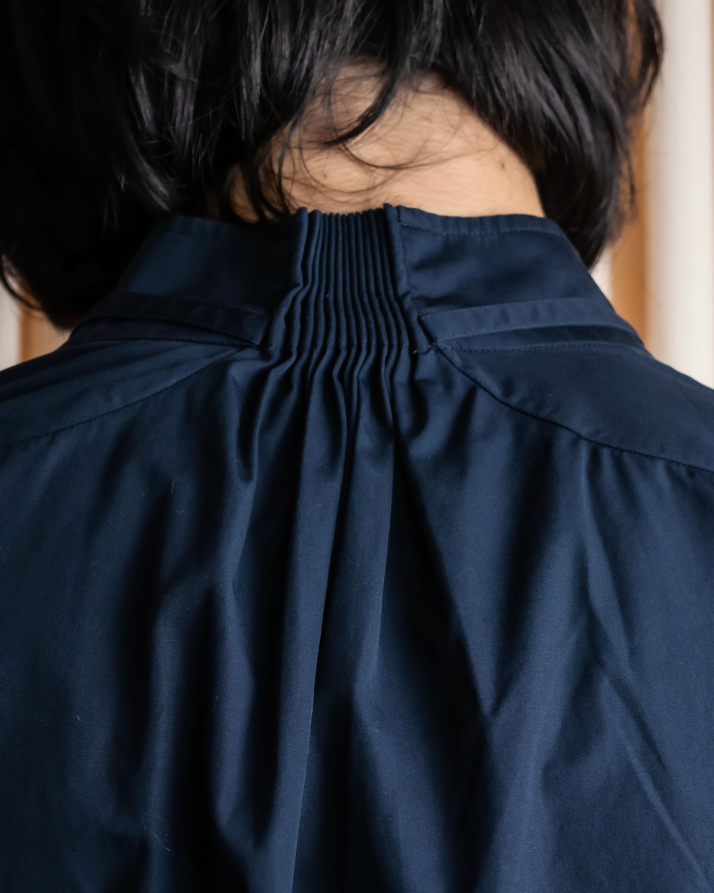 "HERMES" Skipper collar drawstring pullover shirt