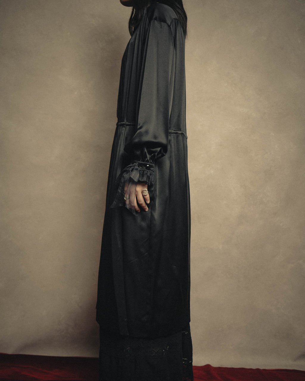 -SPECIAL- “Christian Dior” 90’s Silk pleated ruffle dress