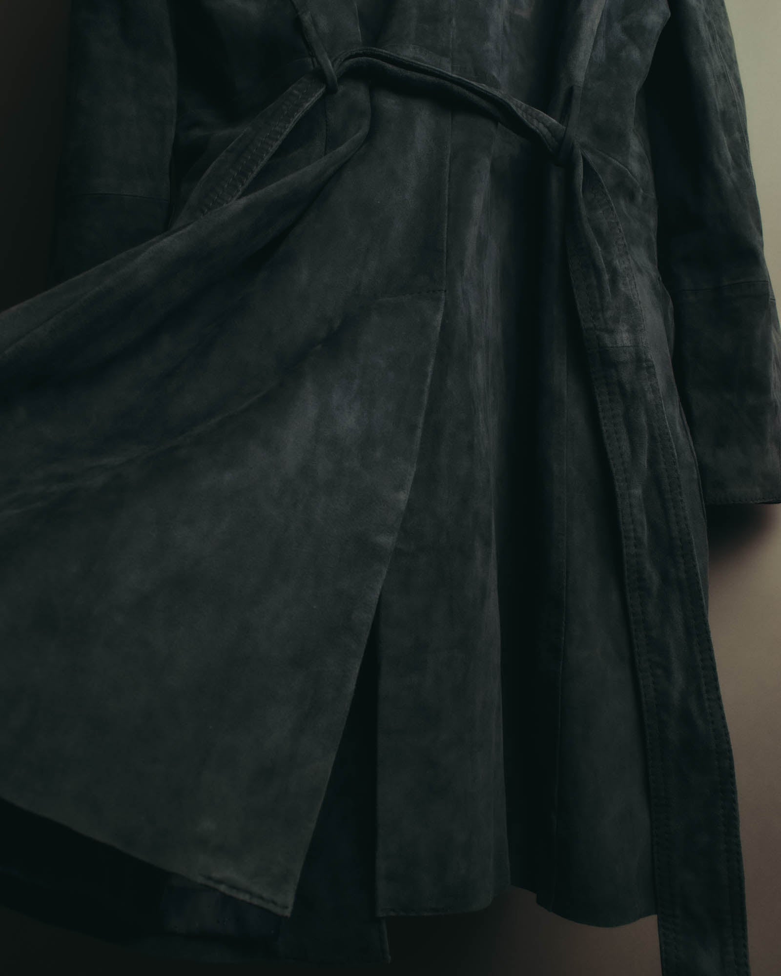 "WEEKEND Max Mara" 10's Soft suede goat leather robe coat