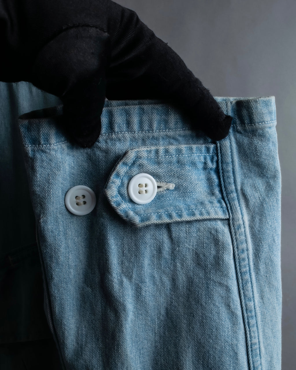 "COMOLI" Flap pocket design oversized denim jacket