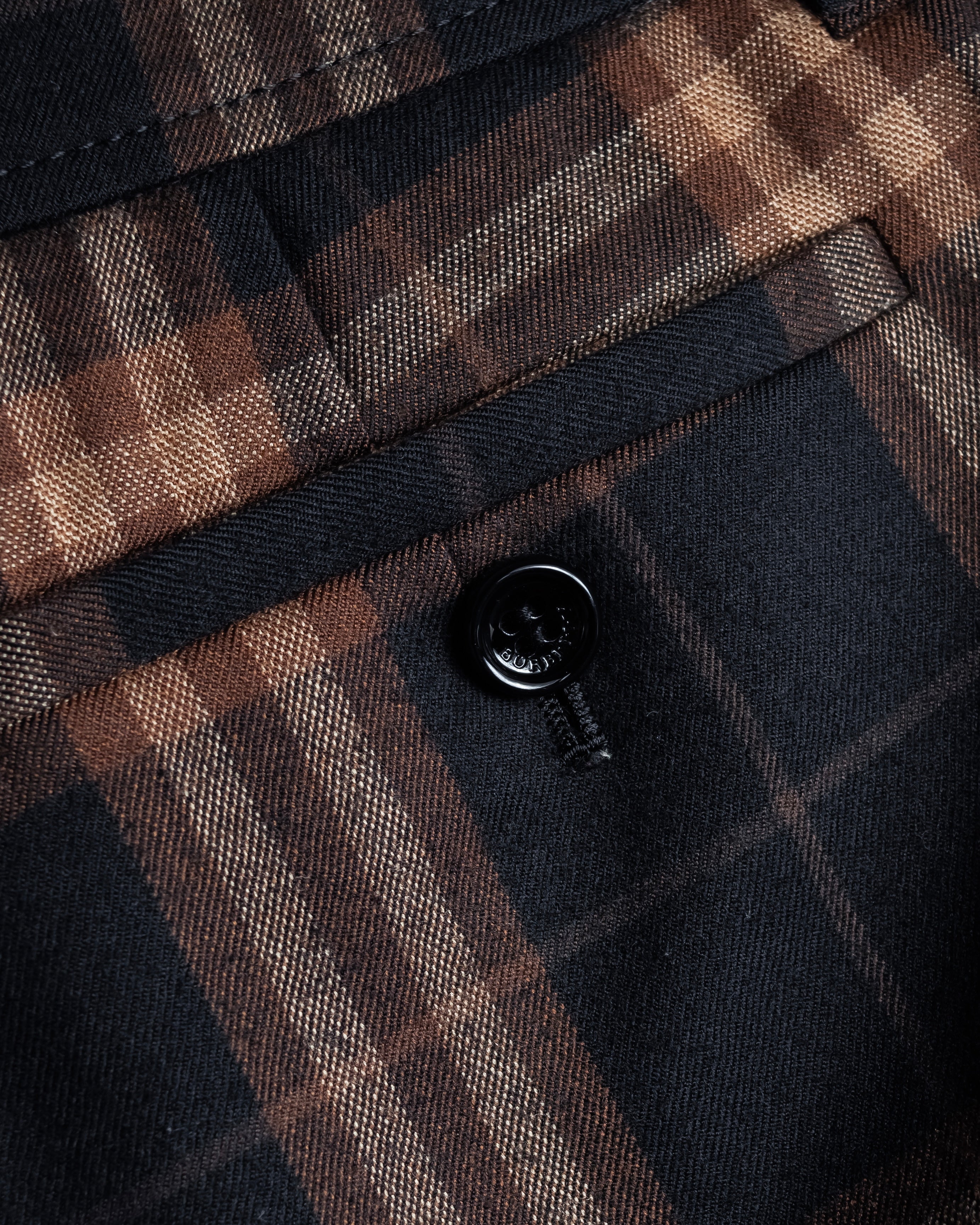 "BURBERRY" Decorative button design check pattern short pants