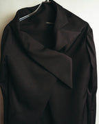 –SPECIAL– "Yohji Yamamoto" 98AW Sculptural asymmetric draped wool jacket
