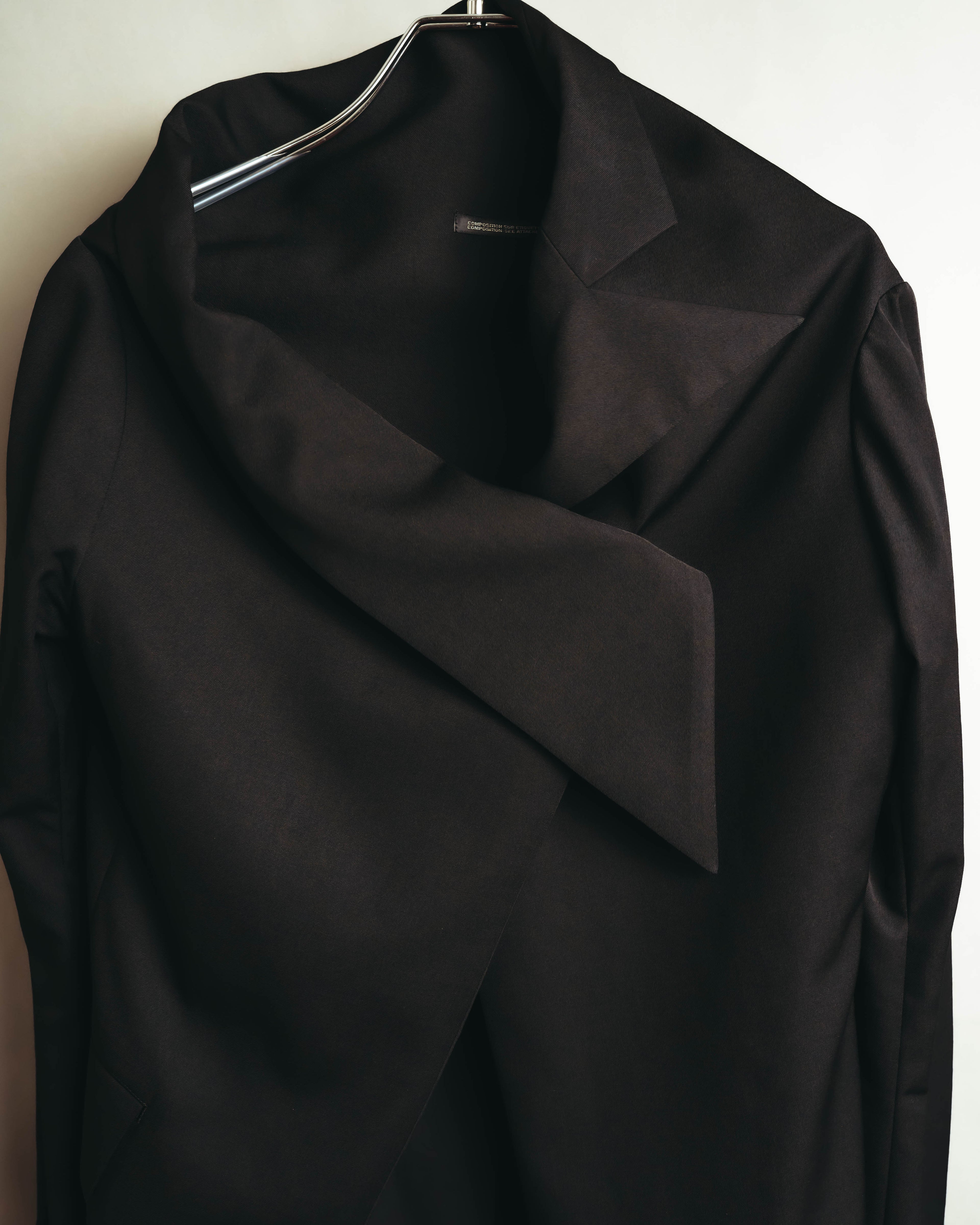 –SPECIAL– "Yohji Yamamoto" 98AW Sculptural asymmetric draped wool jacket
