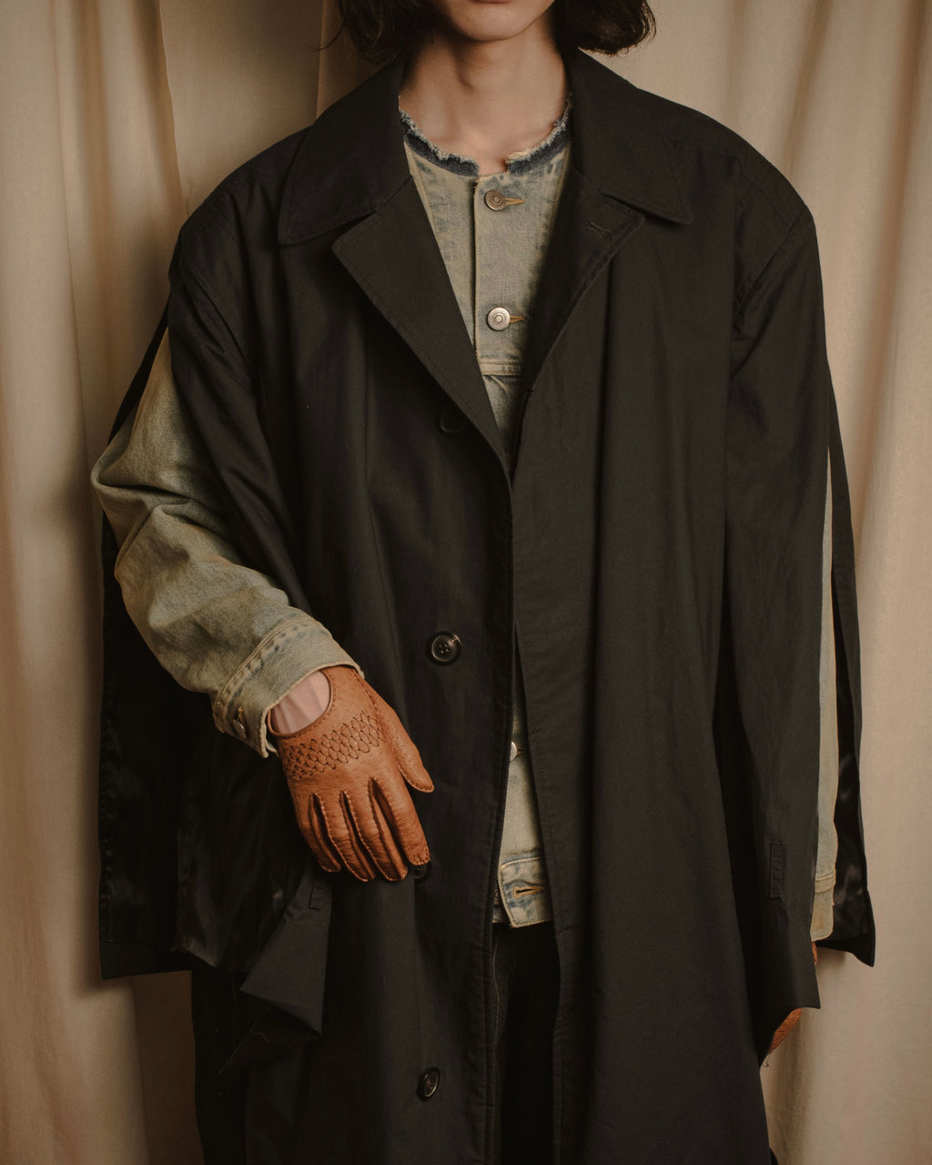 -SPECIAL- "Maison Margiela" 20SS Denim jacket Docking design coat