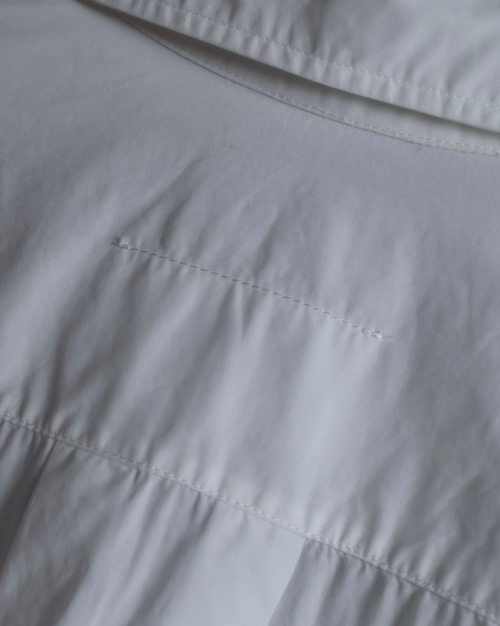 "MM6 MAISON MARGIELA" 20SS Frilled overlay cotton hybrid shirt