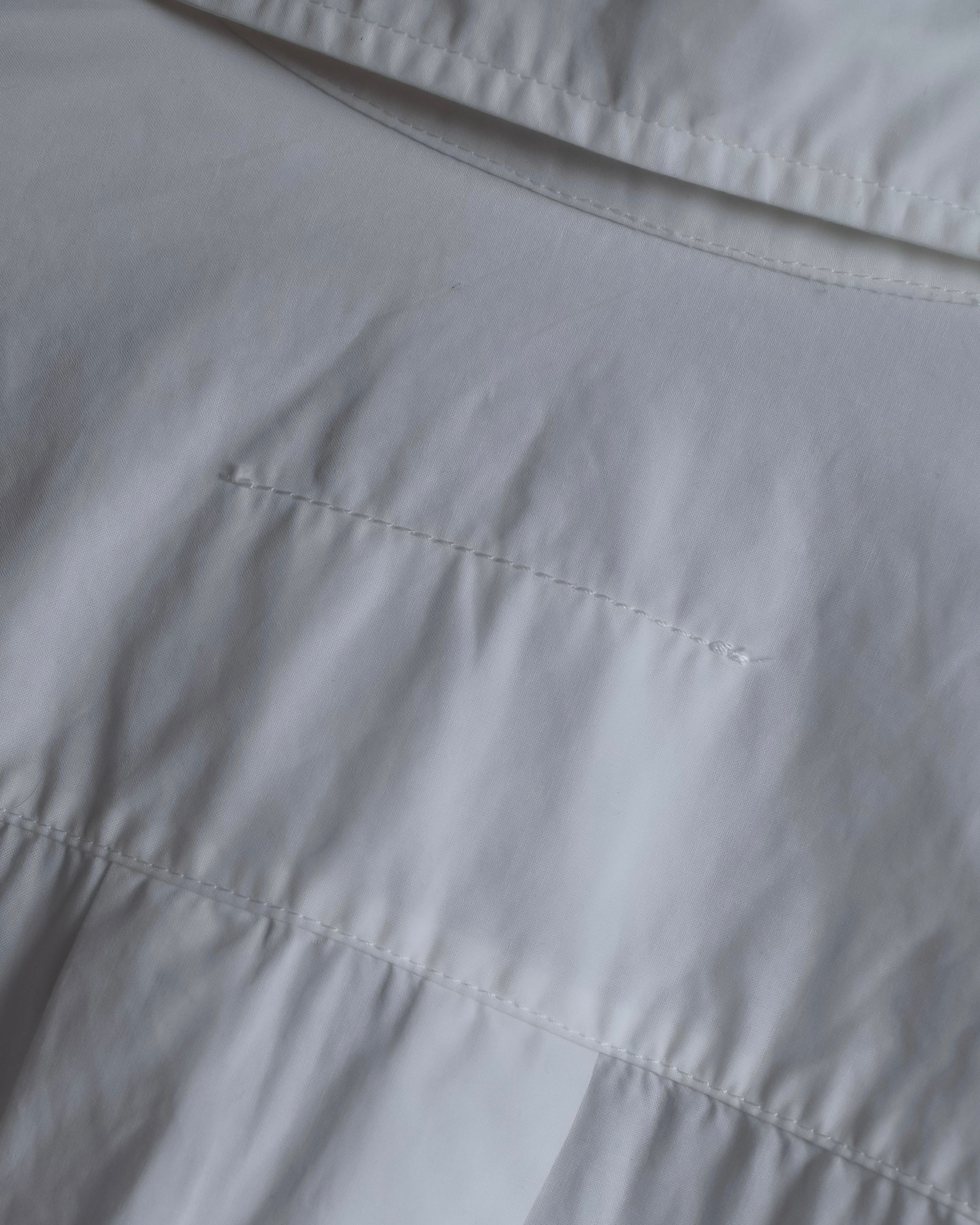 "MM6 MAISON MARGIELA" 20SS Frilled overlay cotton hybrid shirt