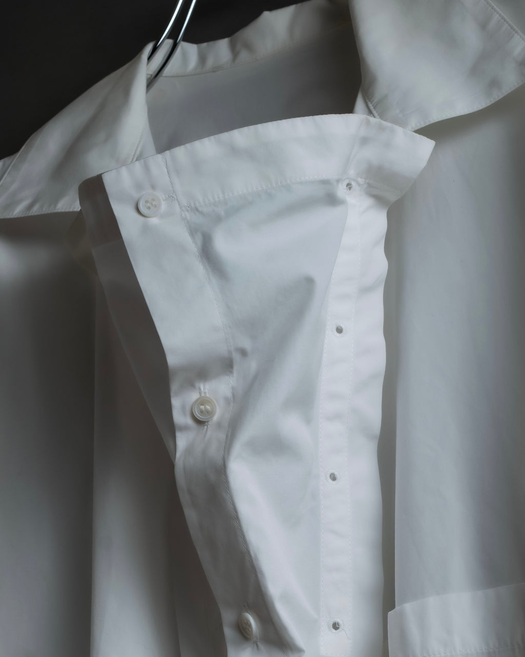 "YOHJI YAMAMOTO" 12SS Folded front panel cotton shirt