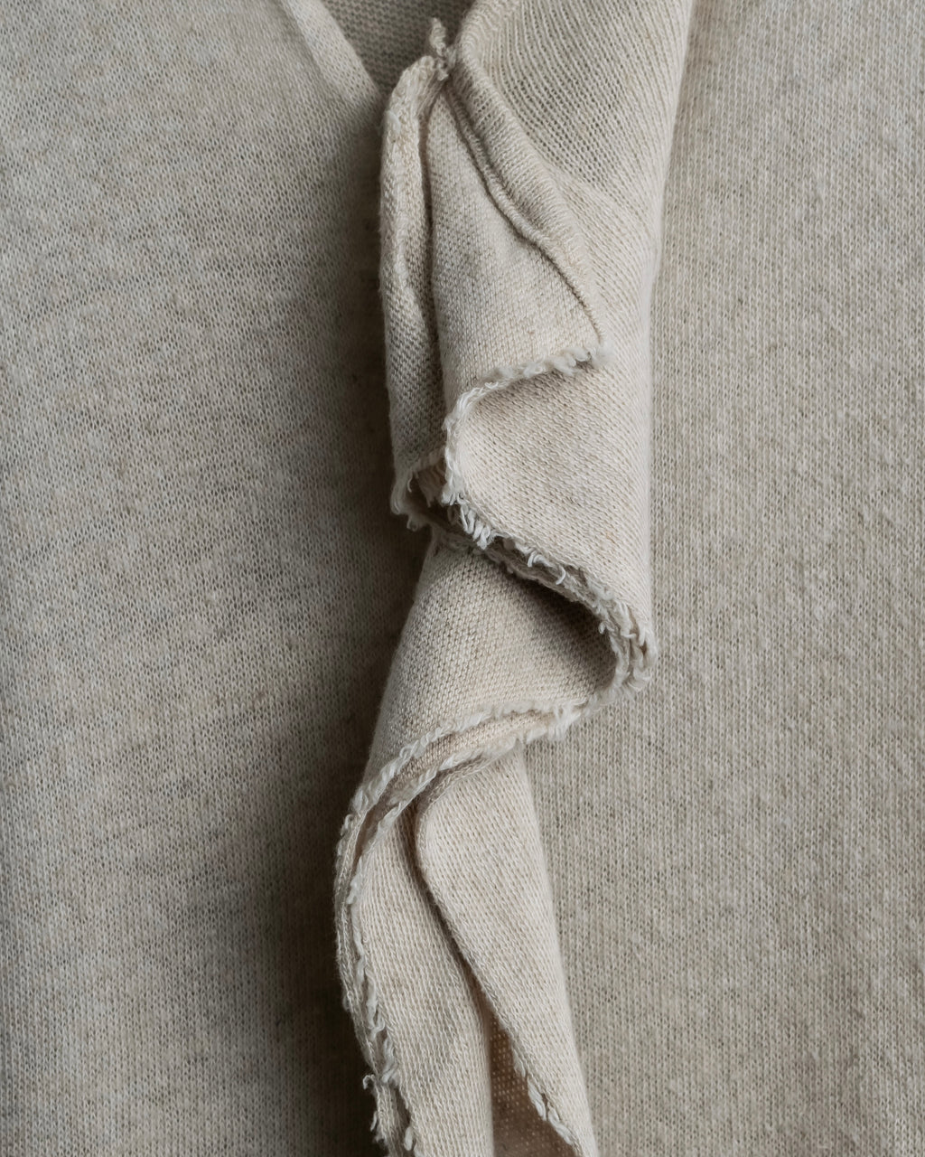 "Y's" Linen cotton mix ruffle design tank top