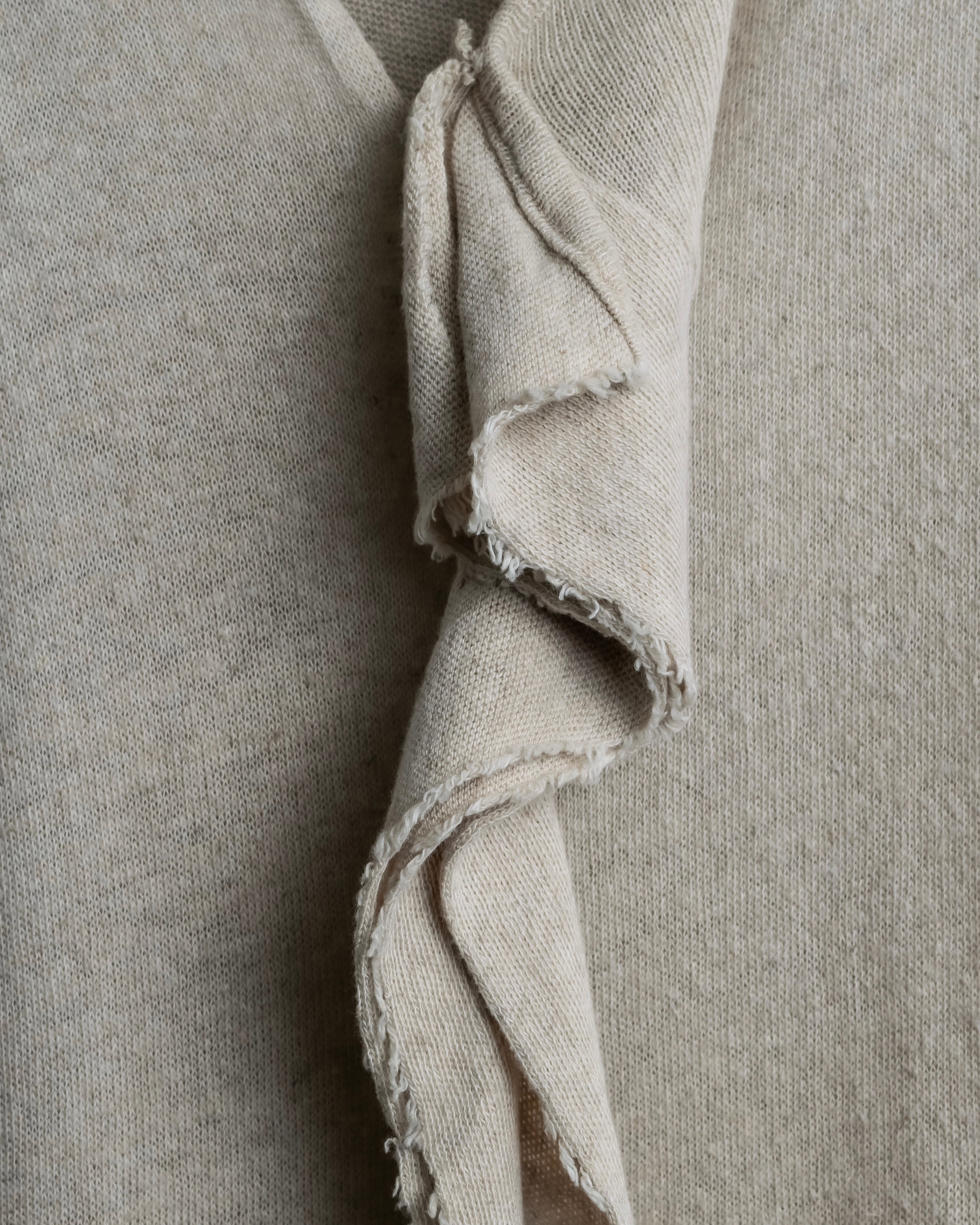 "Y's" Linen cotton mix ruffle design tank top