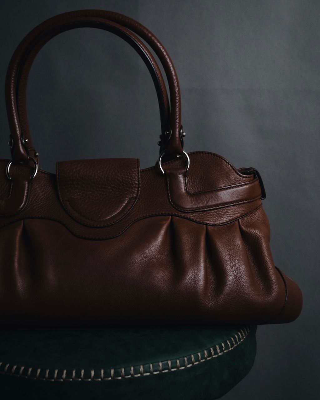 "Salvatore Ferragamo" 00’s Soft gathered gancini top-handle bag