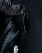 "HERMES" Ribbon scarf detail shaped coat