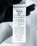 "BURBERRY" Wide collar embroidered emblem white shirt