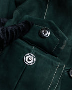 "PRADA" Stitching design suede belted coat